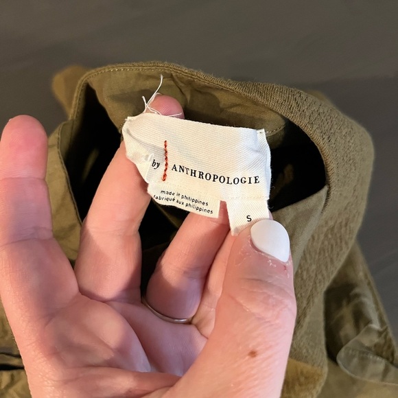 By Anthropologie Lace Up Flutter Top - Picture 6 of 6